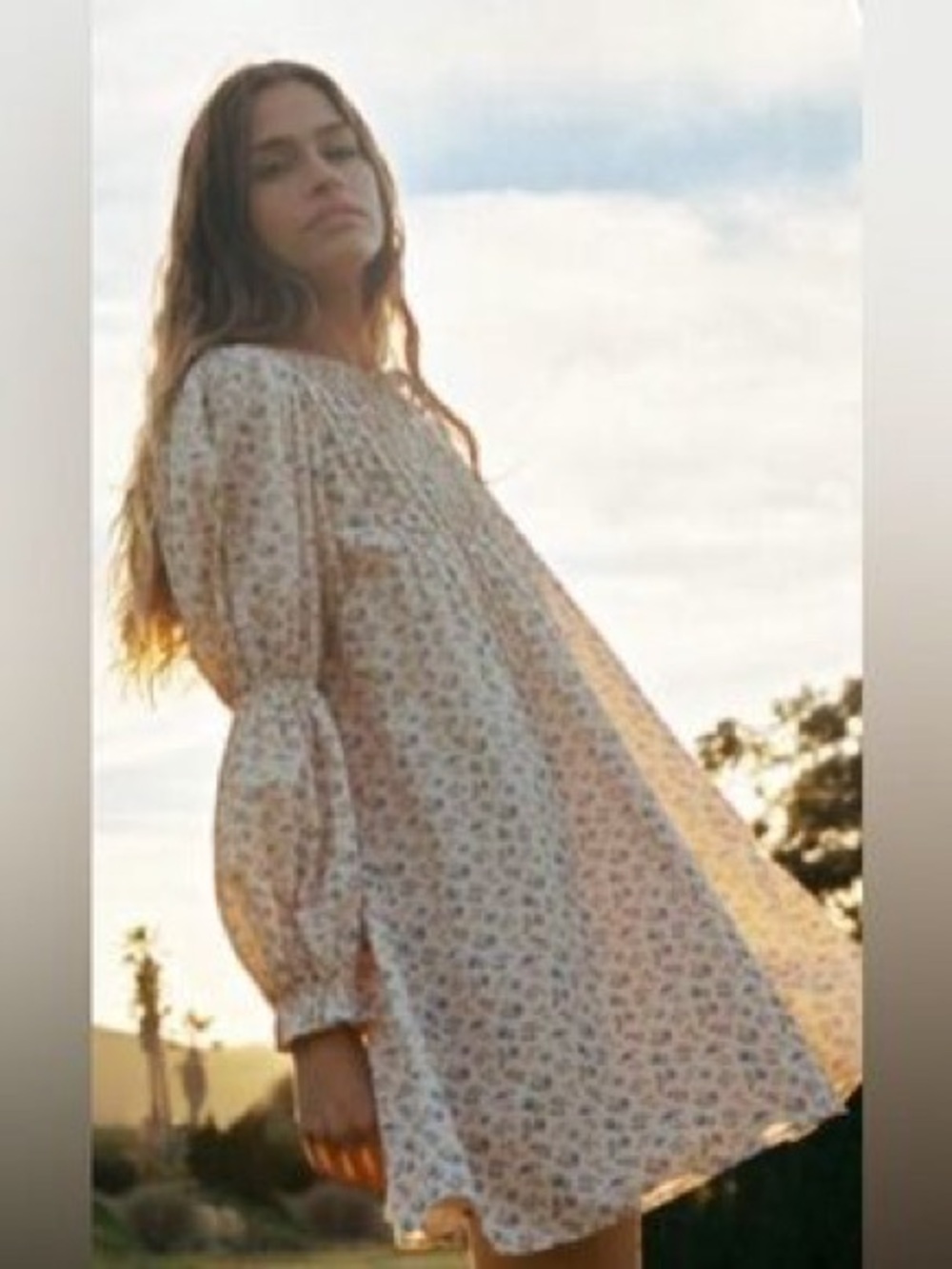 Christy Dawn Cream Floral Mini Dress